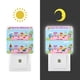 thumbnail image 3 of Aventura con los Choopies Luz nocturna LED con sensor de anochecer a amanecer para dormitorio, baño, pasillo, escaleras - Lámpara LED nocturna de enchufe, 0.5W - 1 pieza, 3 of 6