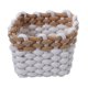 thumbnail image 1 of Cesta Para Toallas, Elegante Organizador Multiusos Para Tocador, Sala De Estar, Juguetes, Marrón Y Blanco, 1 of 5