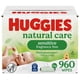 thumbnail image 1 of Toallitas para bebés Huggies Natural Care Sensitive sin perfume 960 unidades, 1 of 9
