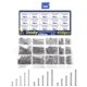 thumbnail image 1 of Kit surtido de muelles de compresión SINEKY, 450 piezas, acero inoxidable, 1 of 8