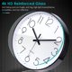 thumbnail image 2 of Reloj de pared moderno jomparis de 30 cm, silencioso, no hace tictac, negro, 2 of 7