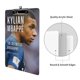 thumbnail image 3 of Kylian Mbappé Portapapeles de acrílico A4, tamaño carta estándar, carpeta con clip 12.5" x 8.5" para estudiantes, profesores y oficina, 3 of 6
