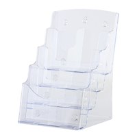 Ioensy - Folleto Folleto Titular Revista Menú Exposición Folleto Acrílico Soporte De Exhibición 4 Niveles 23.5X20X34Cm