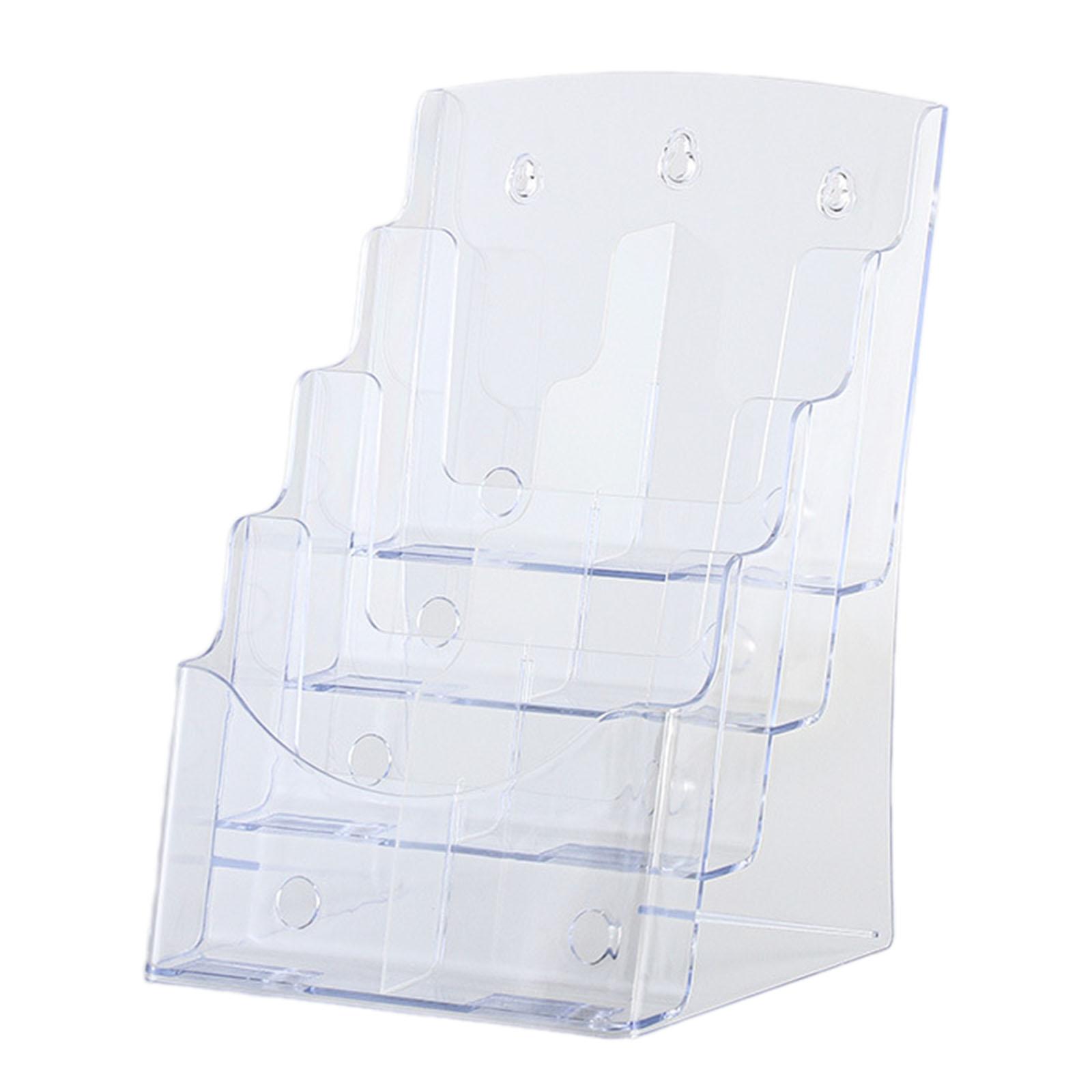 Ioensy - Folleto Folleto Titular Revista Menú Exposición Folleto Acrílico Soporte De Exhibición 4 Niveles 23.5X20X34Cm