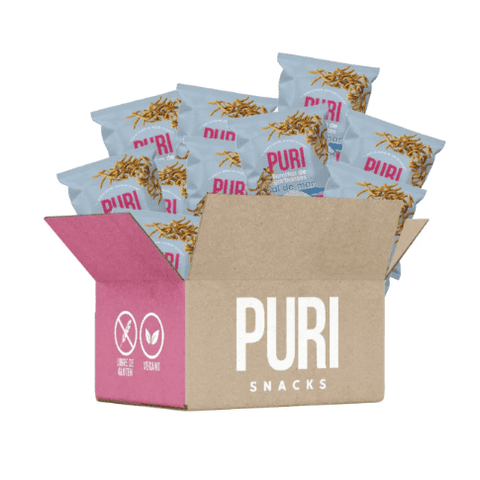 Purisnack - Puri Ramitas De Garbanzo Sabor Sal De Mar. Caja 28 Unid