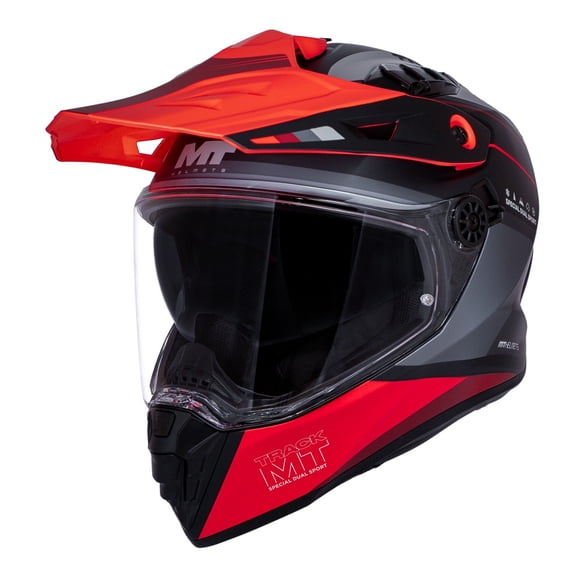 Casco para moto MT Track SV HS218 ARIES B5 Rojo Mate XS
