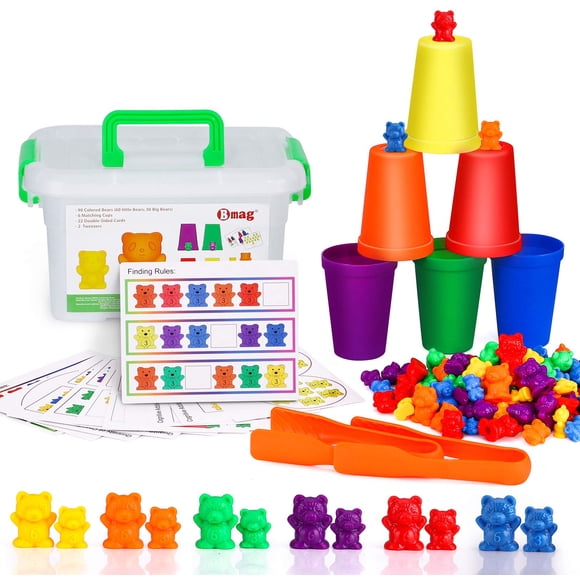 Counting Bears Con Tazas Clasificadoras Para Niños Pequeños Con 90 Osos