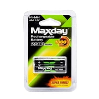 Gen - Pack De 2 Pilas Recargables Maxday Aaa 2800Mah Negro