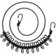 thumbnail image 1 of Tendedero portátil con 12 pinzas, resistente al viento, para viajes, elástico, retráctil, para patio, hotel o balcón., 1 of 7