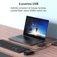 thumbnail image 3 of Adaptador HUB 50cm USB-A a USB 3.0 X 4 - 5 Gbps - Baseus UltraJoy Series - Negro, 3 of 9