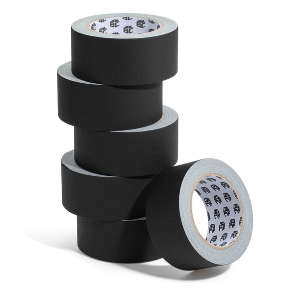 Cinta adhesiva Gaffers Bates de 5 cm x 21 m, 6 unidades, color negro, multiusos