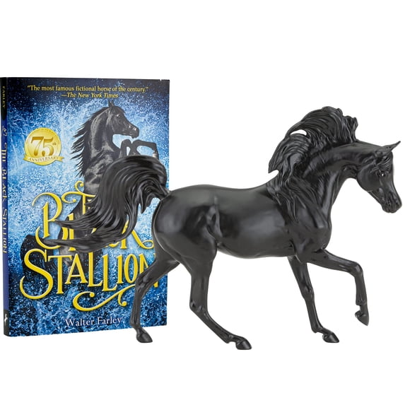Juego de caballos y libros Black Stallion de Toy Breyer 6181 con libro