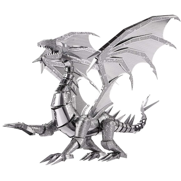Kit de maquetas de rompecabezas de metal 3D Piececool Dragon Flame, 115 unidades