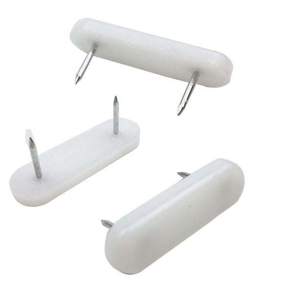 Luckycivia 60 Piezas de Clavos Dobles con Cabeza de Plástico, Protectores para Patas de Muebles y Sillas