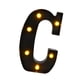 thumbnail image 2 of Letrero Con Letras Del Alfabeto Iluminado, Color Negro, Para Decoración De Pared Del Hogar, C, 5,16 X 8,58 X 1,57 Pulgadas, 2 of 3