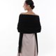 thumbnail image 3 of Bufanda RIIQIICHY 203 cm Negra Pashmina Chal Envolvente, 3 of 8