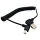 thumbnail image 3 of Cable De Resorte Macho De 90 Grados USB 2.0 A Macho A ángulo Izquierdo Mini B 5p, 3 of 3