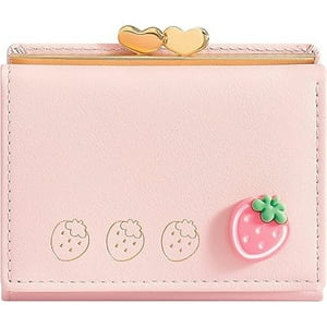 Veat00L - Billetera De Mujer, Billetera De Cambio Plegable Mini, Billetera Pequeña Con Bolsillo De Moneda, Con Hermosos Patrones De Frutas, Diseño De Múltiples Tarjetas, Regalo Perfecto