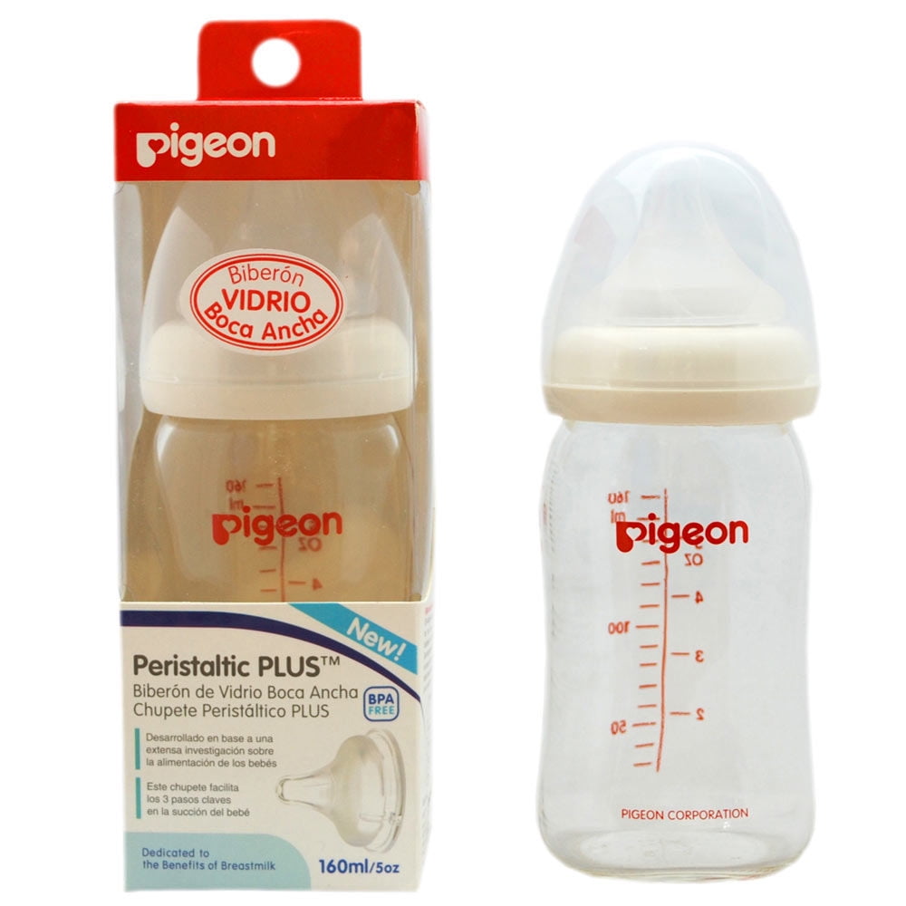 Pigeon - Mamadera Boca Ancha Vidrio 160 Ml