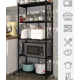 thumbnail image 5 of Estante Plegable Multiusos de Metal Negro con Ruedas de 160 cm de Alto, 5 of 8