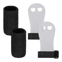 Ioensy - Conjuntos De Muñequeras De Gimnasia Para Niños, Agarres De Mano Para Gimnasia, Color Negro, Talla S