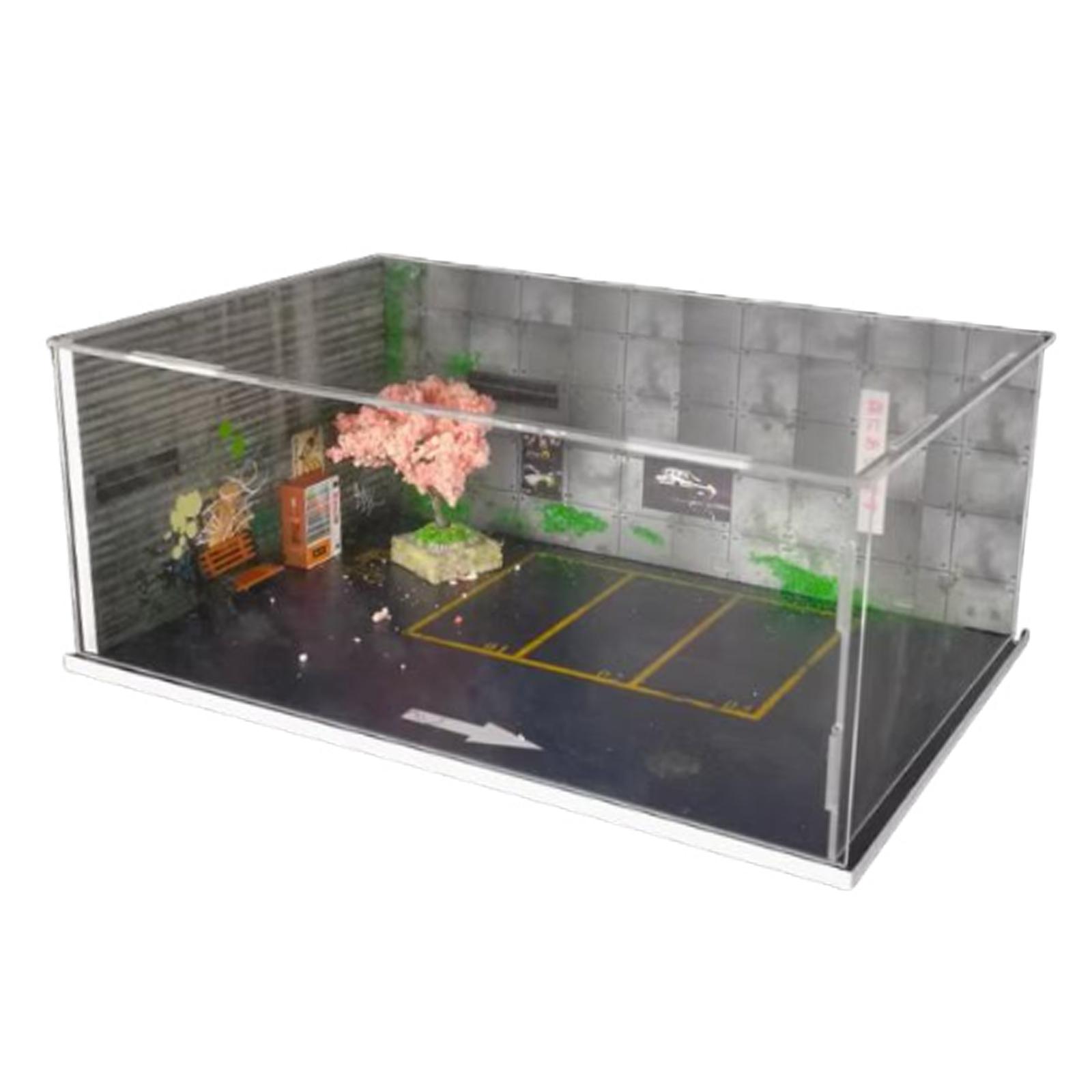 Bothyi - Diorama De Coche A Escala 1:64, Estacionamiento Para Figuras De Colección, Accesorios Con Funda Protectora.