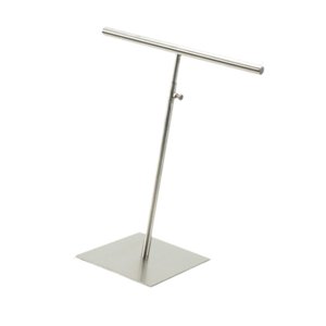 Bothyi - Expositor De Bolsos En Forma De T Con Altura Ajustable Para Bufandas, Sombreros Y Tiendas Minoristas, Color Plateado