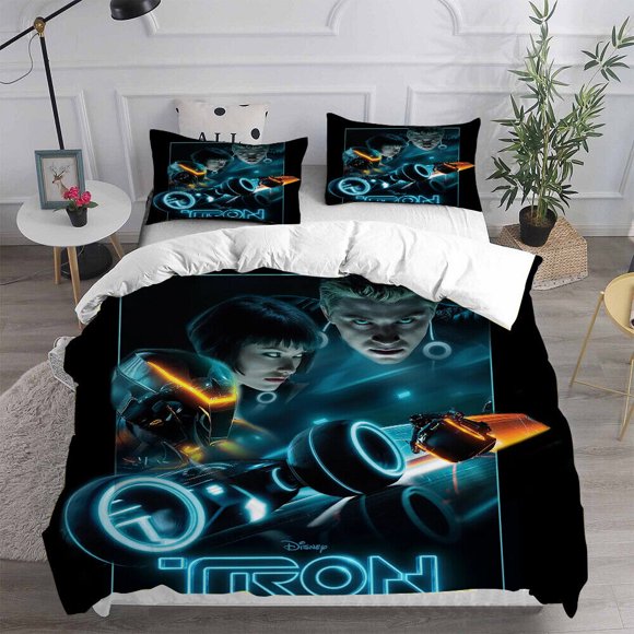 TRON Legacy Duvet Cover Bedding Set Pillowcase Quilt 3-Piece Bedding Set (1 Duvet Cover + 2 Pillow Shams)