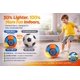 thumbnail image 3 of Pelota de fútbol PLAYPRO talla 4 para interior, espuma suave, azul, 3 of 4