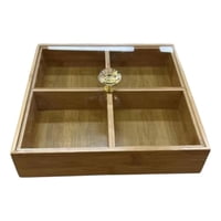 Genérico - Caja Decorativa Organizadora Cuadrada Divisiones Tapa Jhn