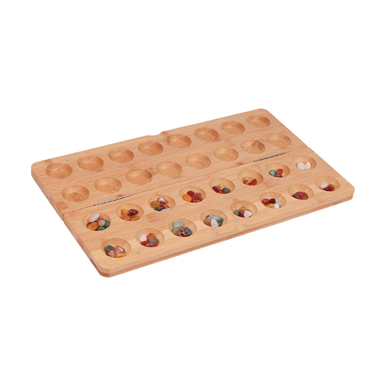 Magideal - Juego De Mesa Mancala Clásico, Juegos De Mármol Portátiles, Recuerdos De Fiesta, Juego Familiar Para Niños Y Adultos, 65 Piedras De Colores, Juego De