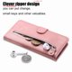 thumbnail image 3 of Funda tipo cartera para Motorola Moto G57/G57 Power 5G con bolsillo con cremallera y ranuras para tarjetas – Función de soporte Rosa, 3 of 5