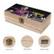 thumbnail image 3 of Lionel Messi-theme Wooden Storage Box Rustic Wood Organizer Box Decorative Keepsake Box Multipurpose Desktop Storage Chest for Home Office Jewelry Trinkets Crafts Supplies, 3 of 6