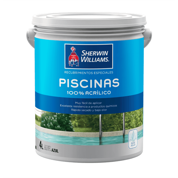 Pintura para Piscina azul mediterraneo 1 galón sherwin