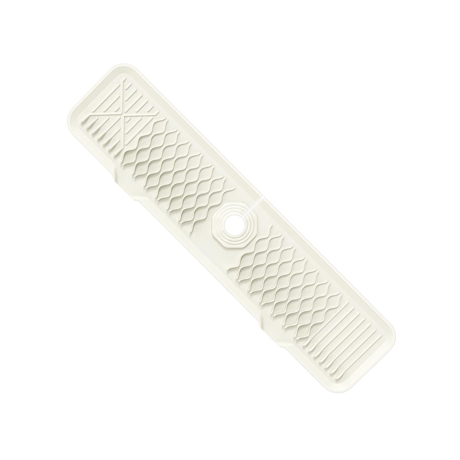 Magideal - Alfombrilla De Silicona Para Grifo De Fregadero Plegable De 61X14,5 Cm Con Borde De Drenaje Para Baño, Fácil De Limpiar Y Accesorio De Almacenamiento, , Beige