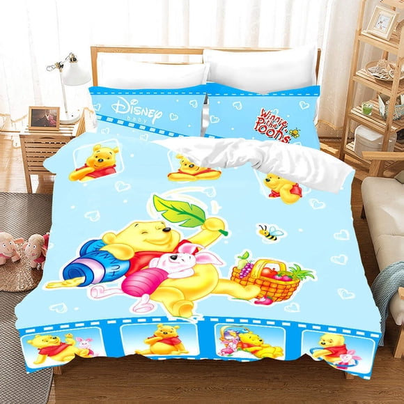 Bear has Leaves Duvet Quilt Covers Pillow Case Bedding Sets3-Piece Bedding Set (1 Duvet Cover + 2 Pillow Shams)