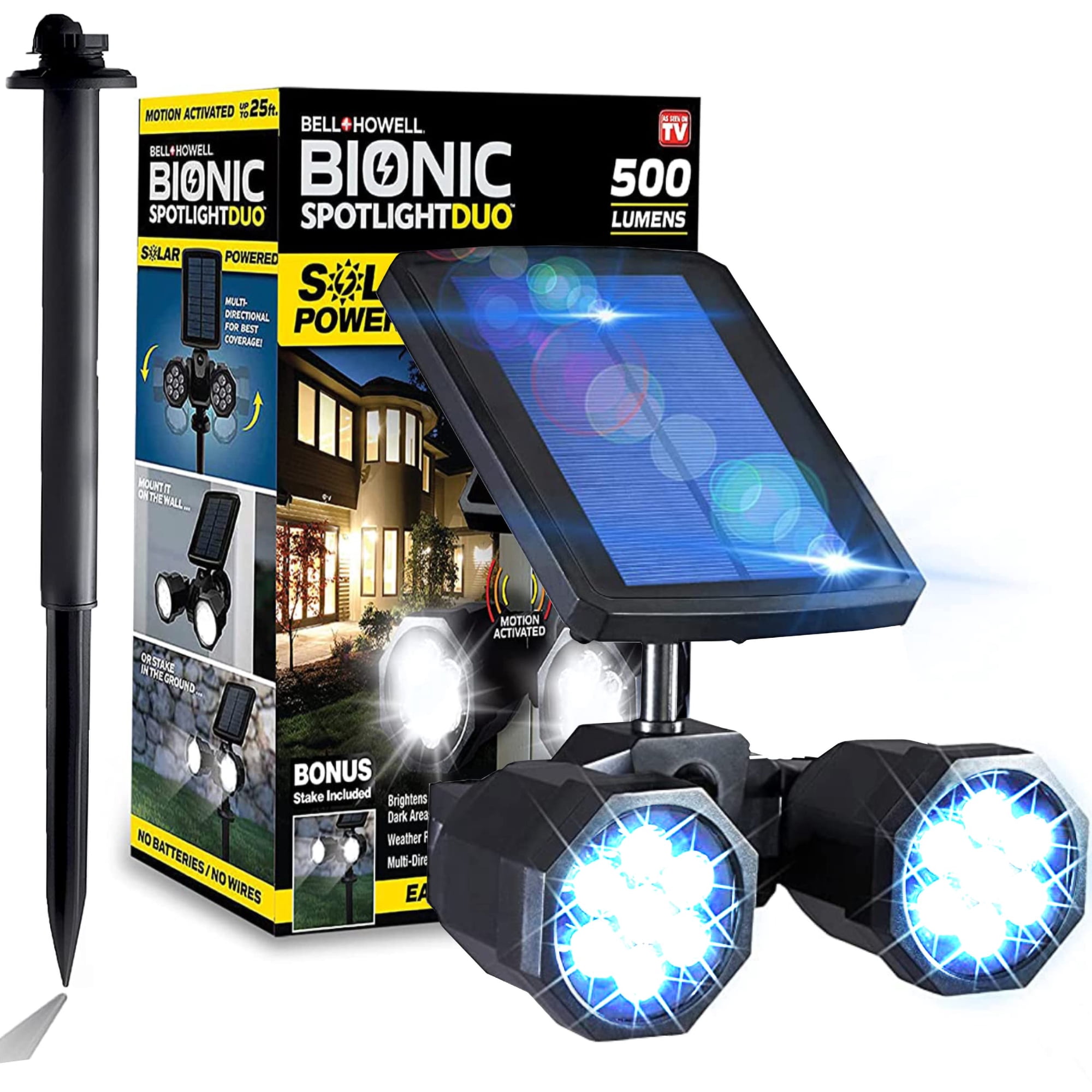 Luces Solares Para Exteriores Bell+howell Bionic Duo Spotlight