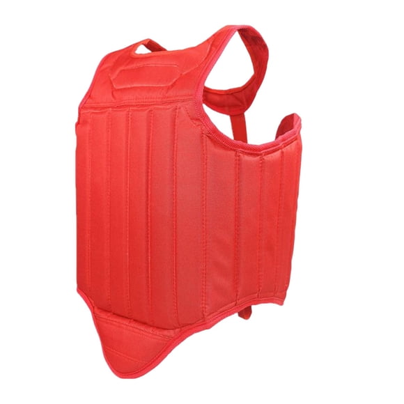 Protector de pecho de karate unisex, protector de costilla de chaleco protector de taekwondo, protector de cuerpo mma muay thai, para equipo de boxeo Rojo S