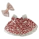 thumbnail image 3 of Vestido De Tirantes De Muñeca De Felpa De 2 Piezas Para Niños Regalo De Cumpleaños Vestido De Coordinación Rojo, 3 of 3