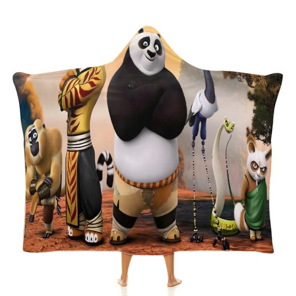 Manta Capa con Capucha Kung Fu Panda 100x130cm