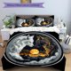 thumbnail image 1 of Yin Yang Wolves Printed Bedding - Comes with 1 Quilt Cover And 2 Pillowcases Washable in Machine - Ideal for Year-Round Use, 1 of 1