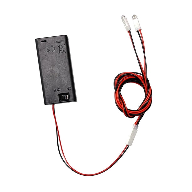 Lámpara LED modelo de casa de muñecas, kit de iluminación DIY con cuentas, caja de batería, lámpara LED miniatura, modelo hecho a mano, cables de luz, material PP, adecuado para luz blanca