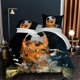 thumbnail image 1 of Flame Football Ball World Cup Sports Quilt Duvet Cover Set Kids Doona Cover 3-Piece Bedding Set, 1 of 5