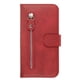 thumbnail image 5 of Funda con Cremallera para iPhone 12, Carcasa Cartera de Cuero PU con Soporte y Tarjetero, 5 of 6