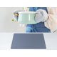 thumbnail image 5 of REGALWOVEN 6 Paquete de Manteles Individuales de Cuero Sintético para Decoración de Mesa de Comedor de Cocina Lavables Resistentes al Calor Manteles Individuales Limpiables Gris Oscuro 17*12in, 5 of 7