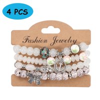 Pulsera Heshpaws Bohemia Stretch Set 4 Piezas Elefante Mariposa Retro