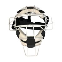 Magideal - Casco De Receptor De Béisbol Con Máscara Facial, Casco De Sóftbol, Universal, Resistente, Protector Facial De Bateo, Protector Facial De Alambre Par Blanco