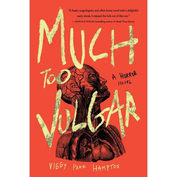 Libro novela de terror Much Too Vulgar de Horror Humor Hunger Press