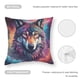thumbnail image 5 of Lobo Galáctico Fundas de almohada de terciopelo con tema, regalos de funda de almohada, decoración para el hogar, cojín de lanzar, regalo de cumpleaños para fans y parejas.30*30cm., 5 of 6