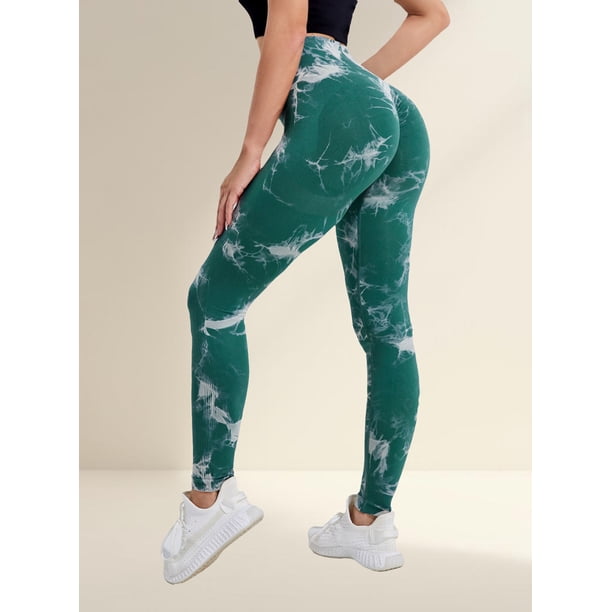 Calza Deportiva Push Up Mujer Tiro Alto Seamless Tie Dye